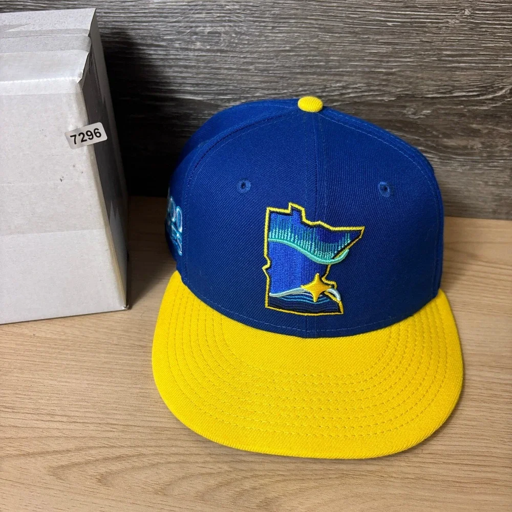 Minnesota Twins Hat Cap Fitted 7 Blue New Era MLB Baseball City‎ Connect